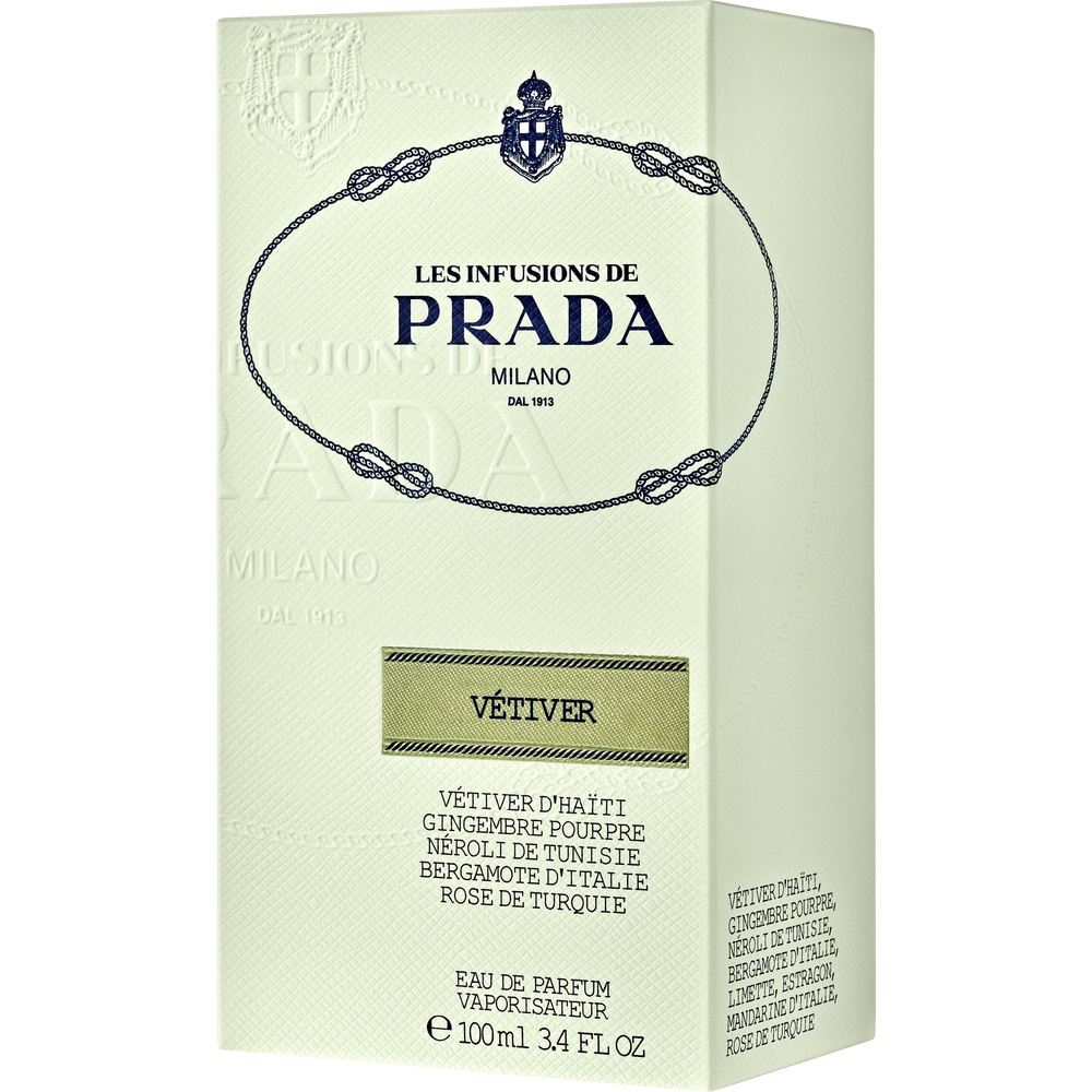 Prada Infusion de Vétiver Eau de parfum boisée hespéridée audacieuse