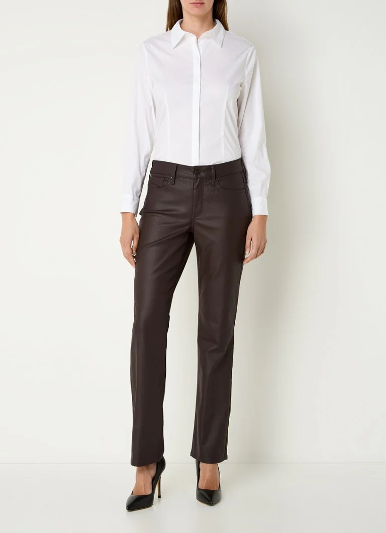 NYDJ Marilyn mid waist straight leg jeans with colored wash
