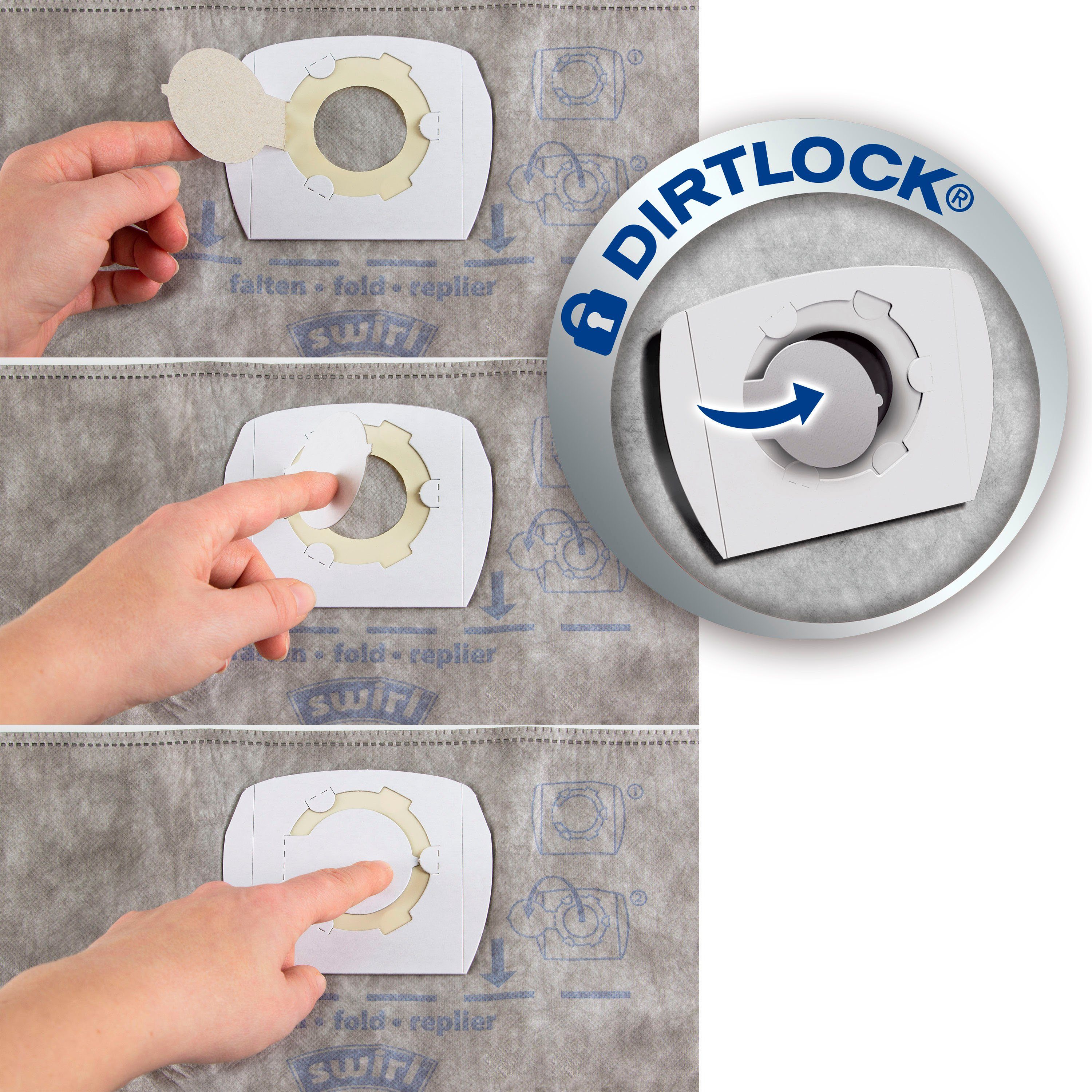 Swirl Staubsaugerbeutel KÄ 3®, 3 St., Staubsaugerbeutel für Kärcher & Shop-Vac Nass- und Trockensauger