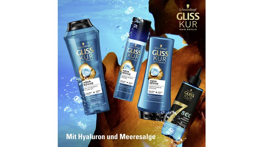 Schwarzkopf Gliss Kur 7 Sec Express-Repair-Kur Aqua Revive 200ml 200 ml