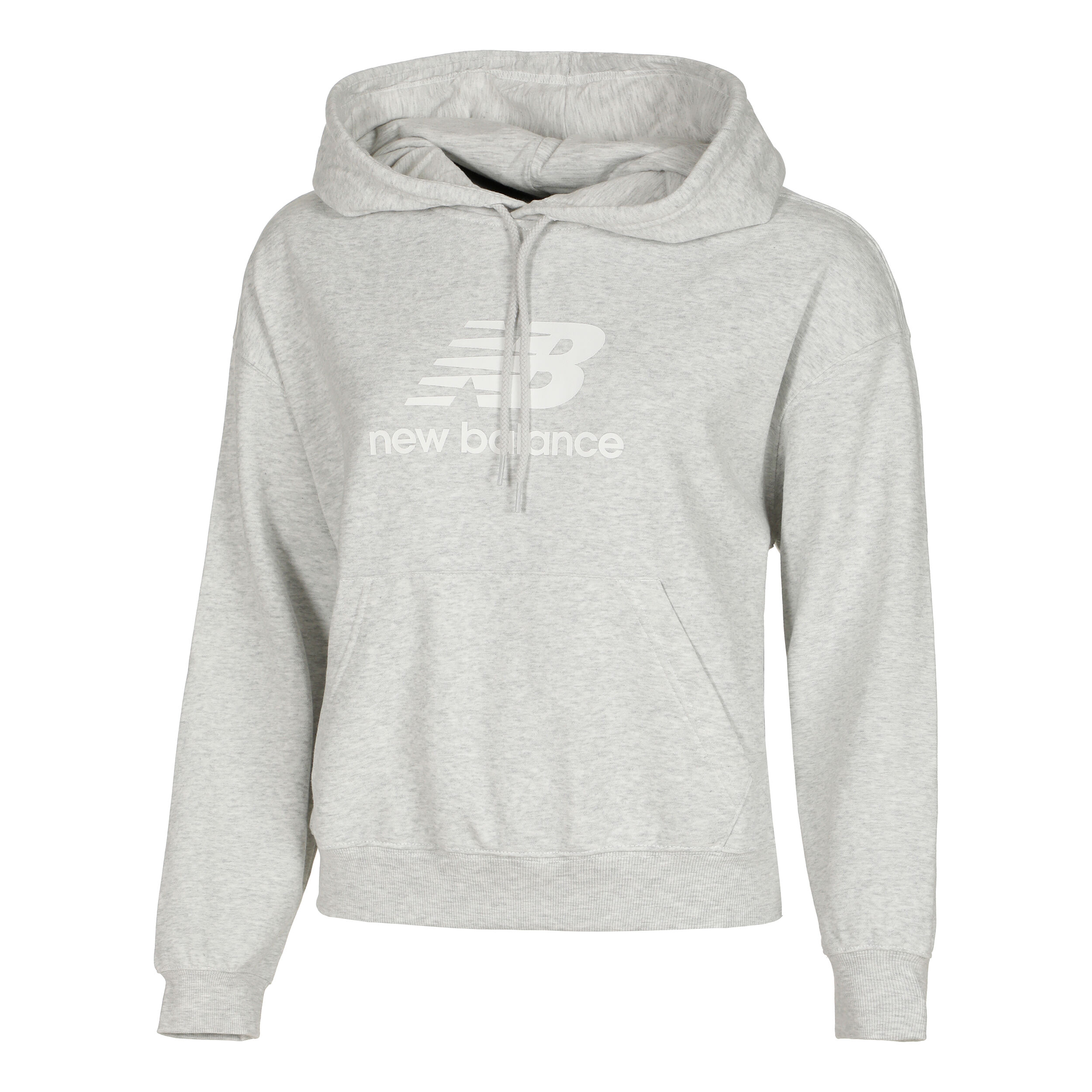 French Terry Stacked Logo Hoody Damen - Hellgrau