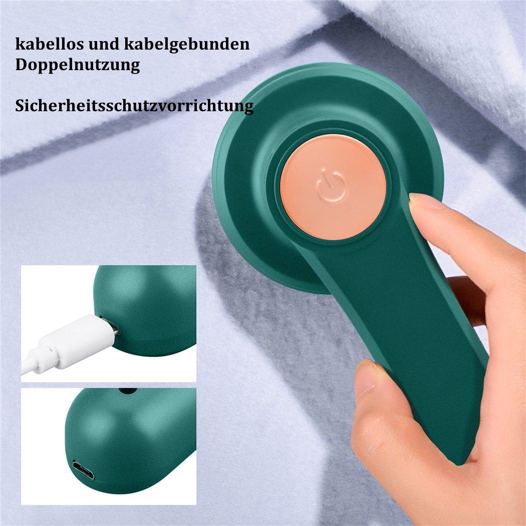 CkeyiN Fusselrasierer Elektrisch Haarballentrimmer, mit 6 Klingen, Mikrobogen-Wabenmessernetz aus rostfreiem Stahl