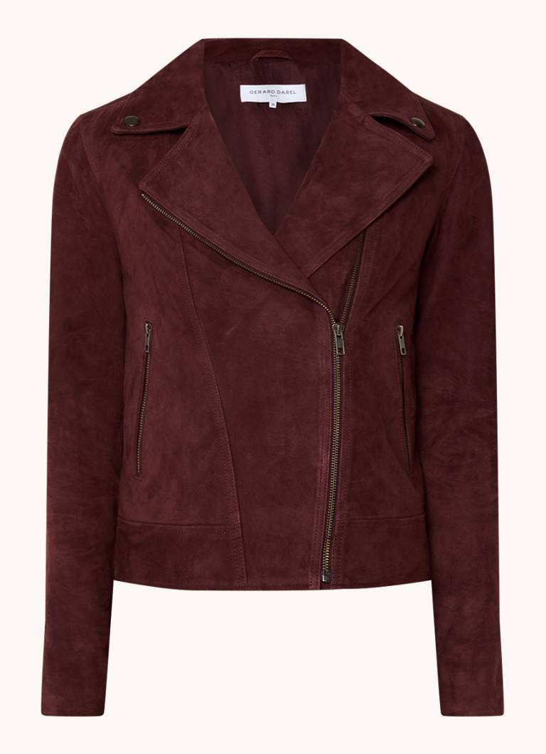 Giacca Gerard Darel Bernarde in pelle scamosciata di capra con tasche con cerniera.