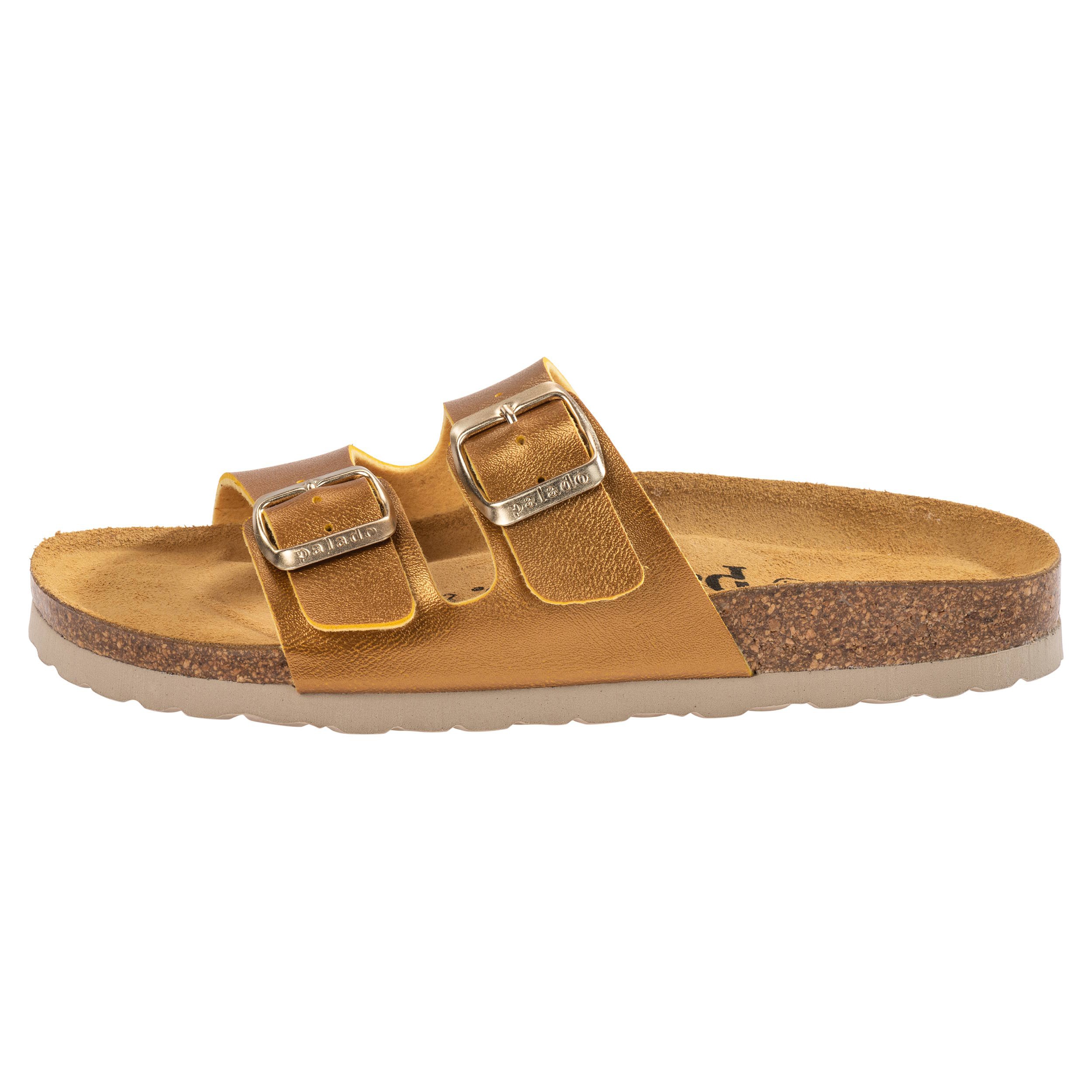 Palado Milos Metallic, Pantoletten, Damen, Senf/Gold