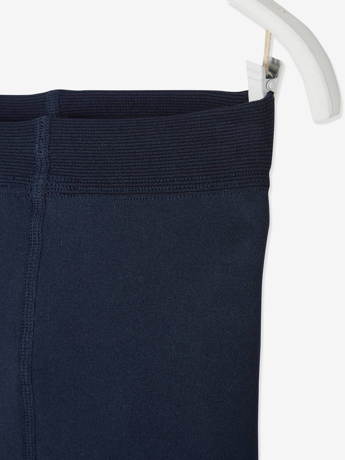 Leggings maille polaire fille bleu
