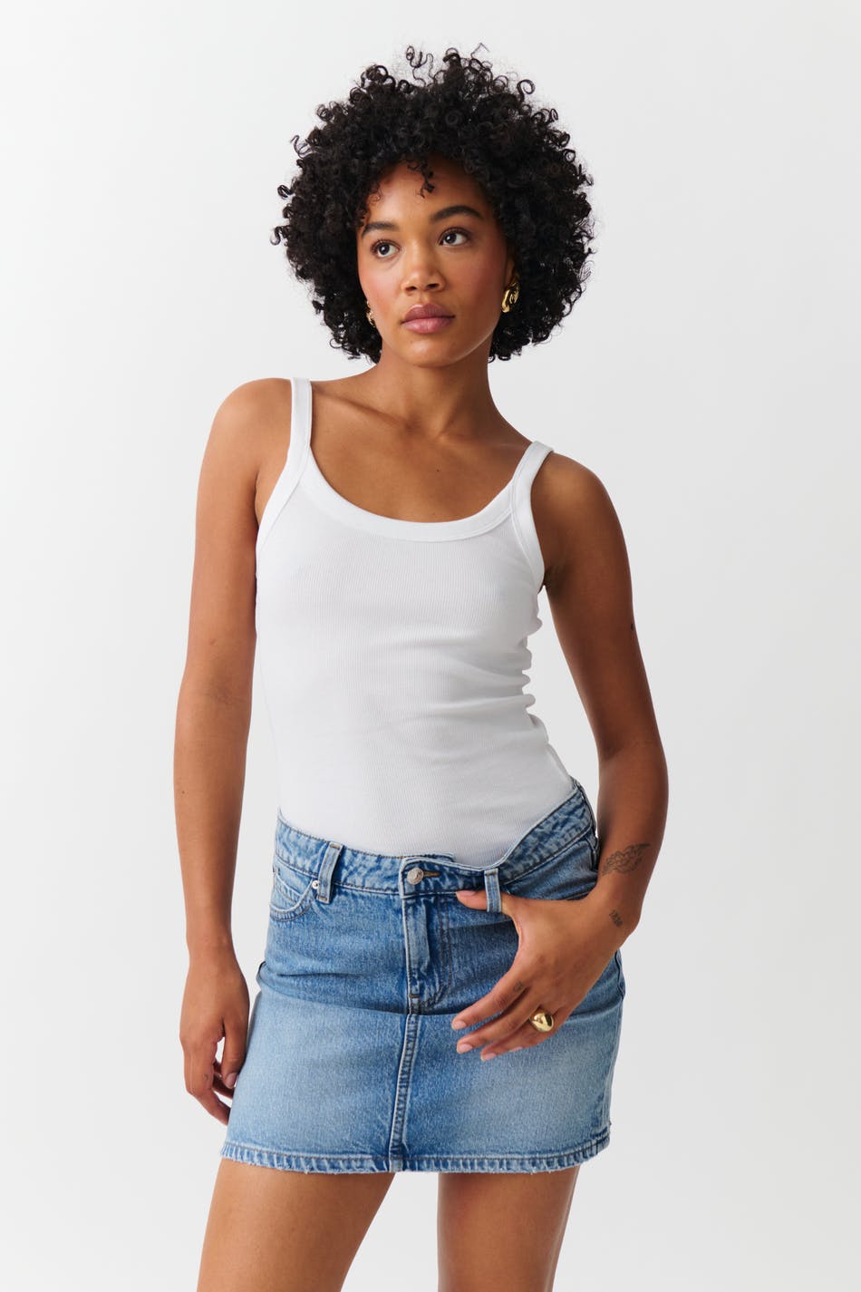 Y2k short denim skirt