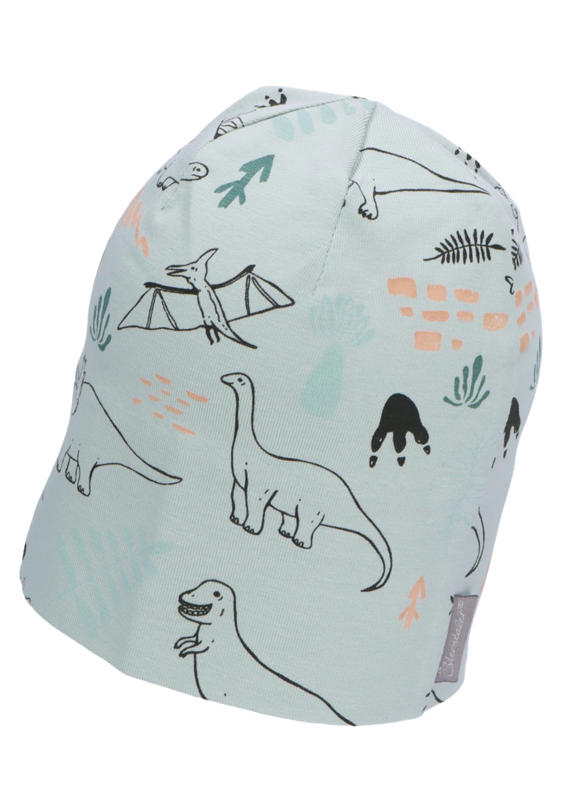 Slouch-Beanie bedruckt mit Dinosaurier