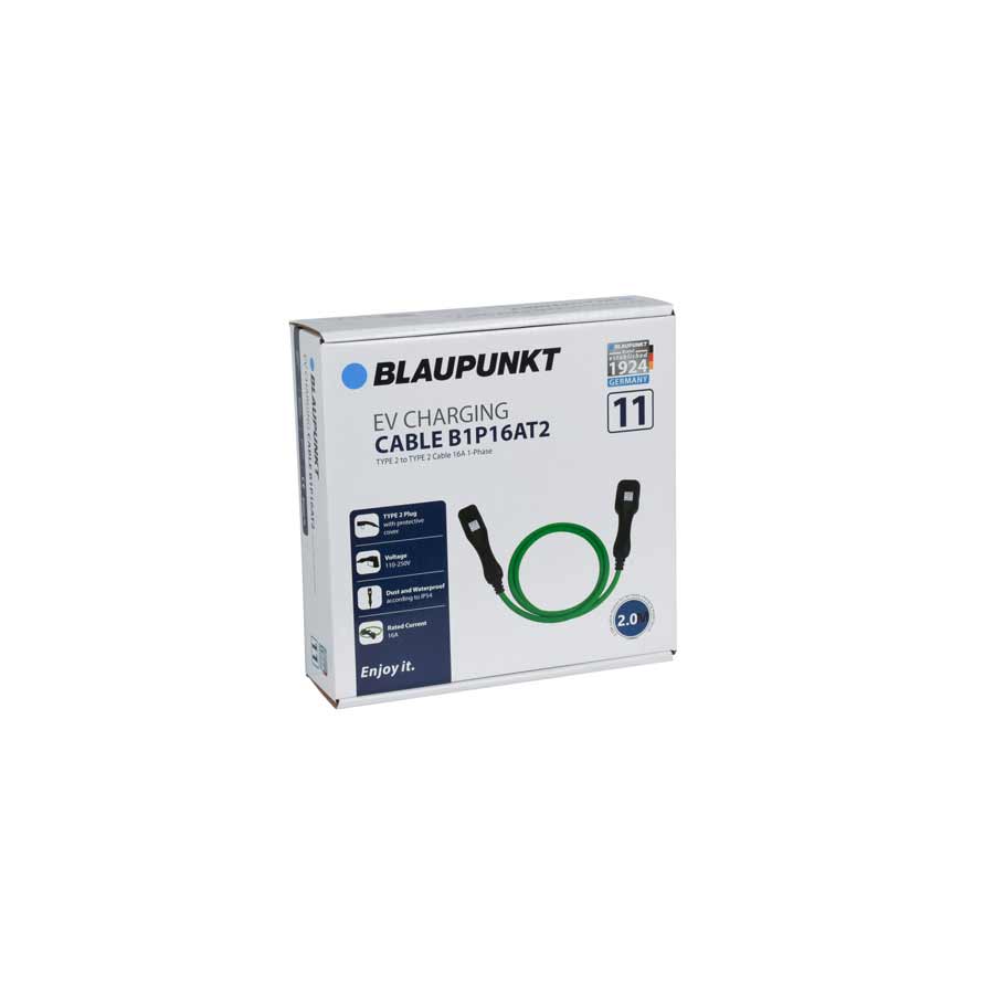 Blaupunkt E-Ladekabel B1P16AT2 N11, Typ 2, 16 A, einphasig, 3,7 kW, 2 Meter - ATU