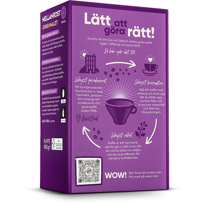Löfbergs Kaffe 450 g filtermalt Mellanrost Löfbergs