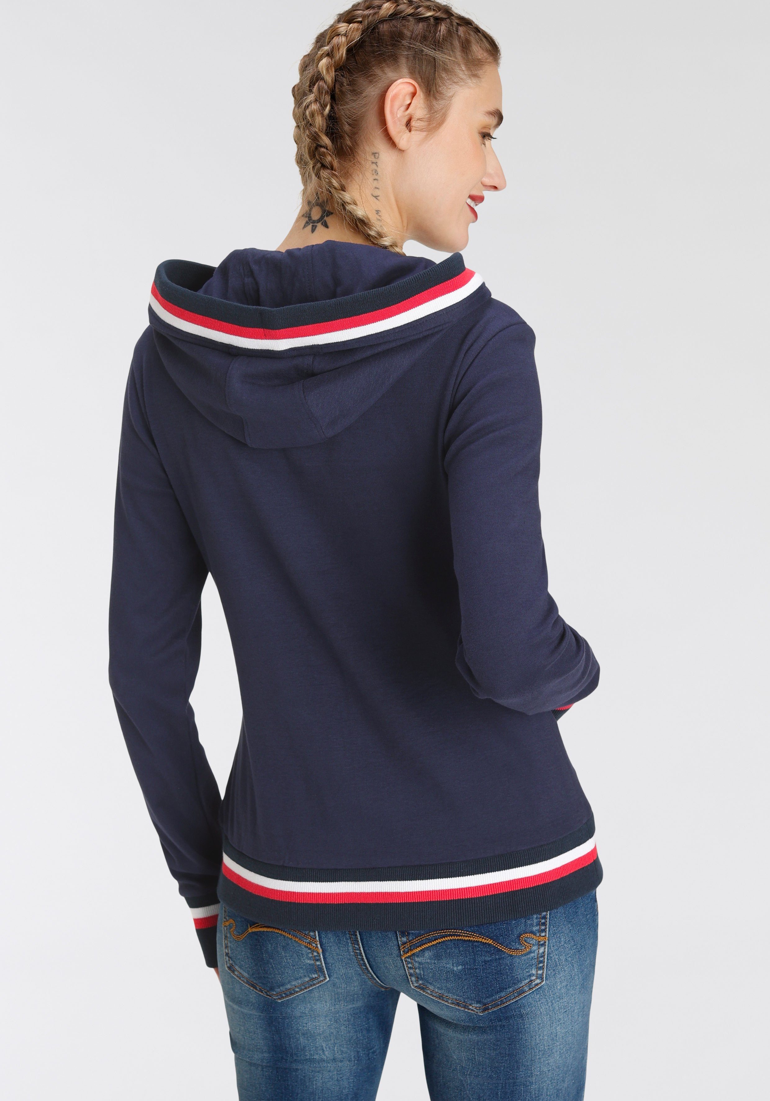 KangaROOS Kapuzensweatshirt mit großen Logoschriftzug & Kontraststreifen - NEUE KOLLEKTION