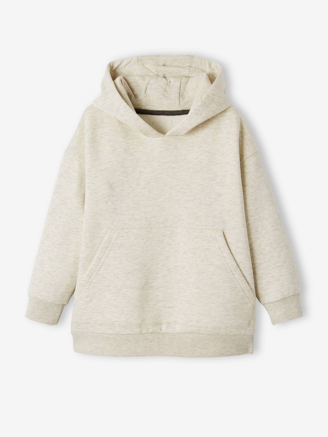 Ensemble sport sweat à capuche + jogging garçon beige clair