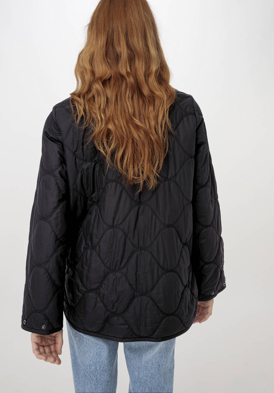 Steppjacke Nature Shell aus Bio-Baumwolle mit Woll-Wattierung