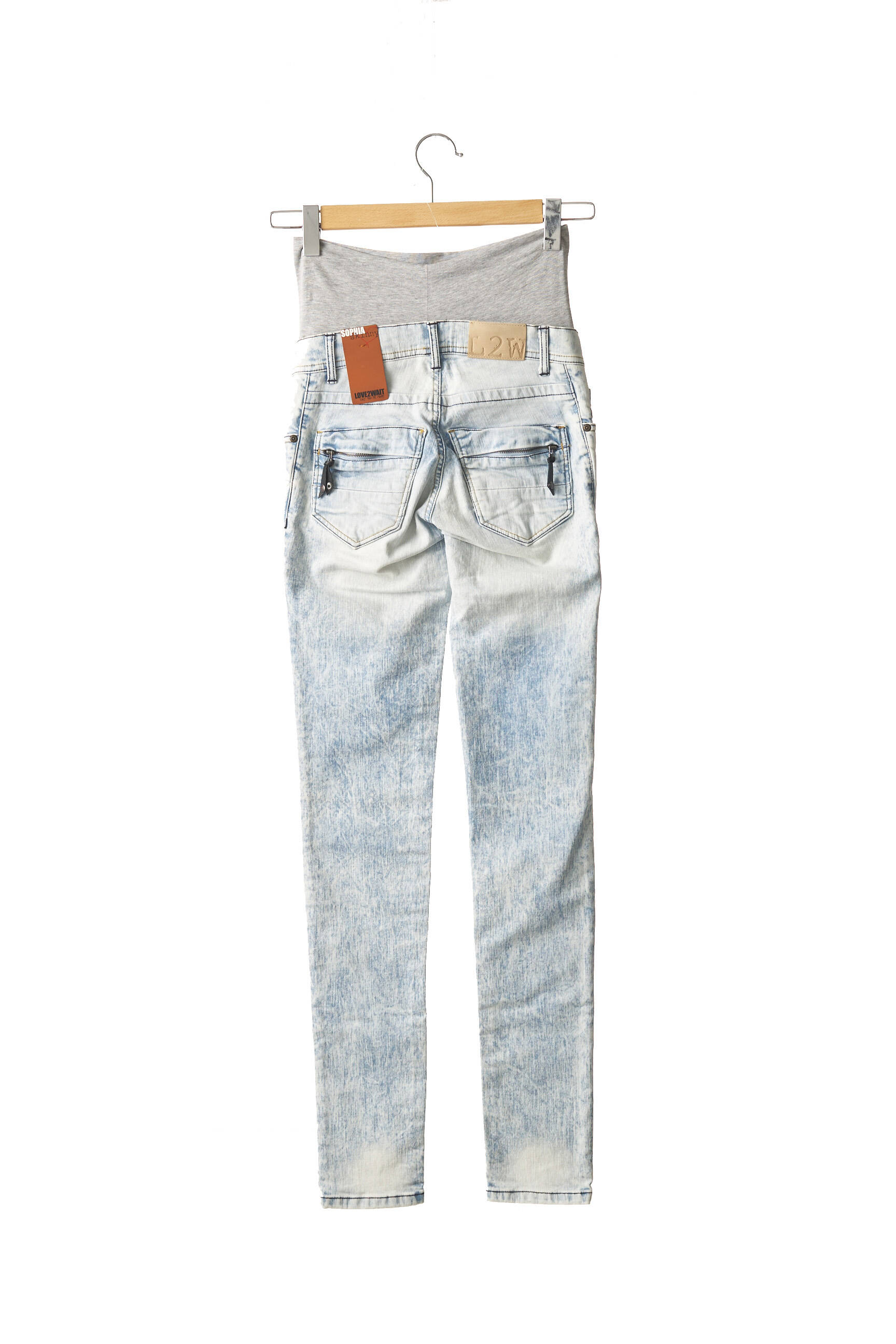 Love2wait Jeans Maternite Femme couleur bleu