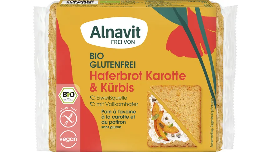 Alnavit Bio Haferbrot Karotte Kürbis - glutenfrei 250 g