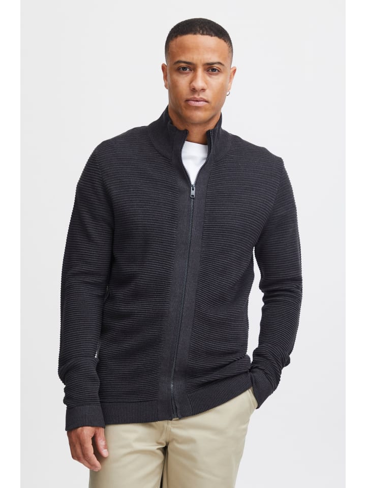 !SOLID Strickjacke SDNicklas 21300817-ME Strickjacke mit Reißverschluss in Grau günstig kaufen