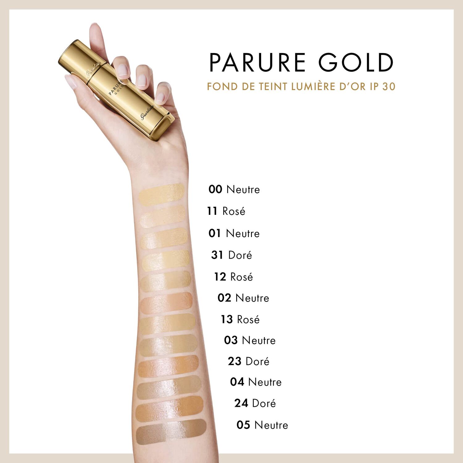 Guerlain Parure Gold Fond de Teint Lumière d'Or IP30
