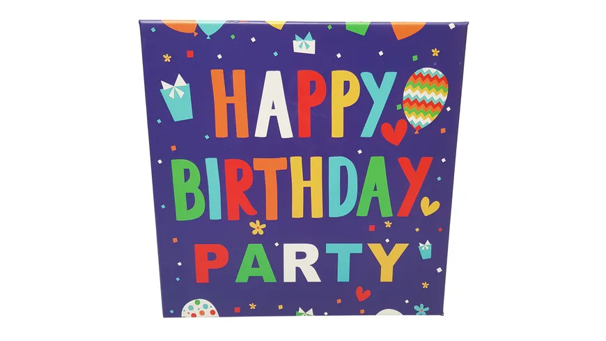 Kartonage mit Motiv Happy Birthday