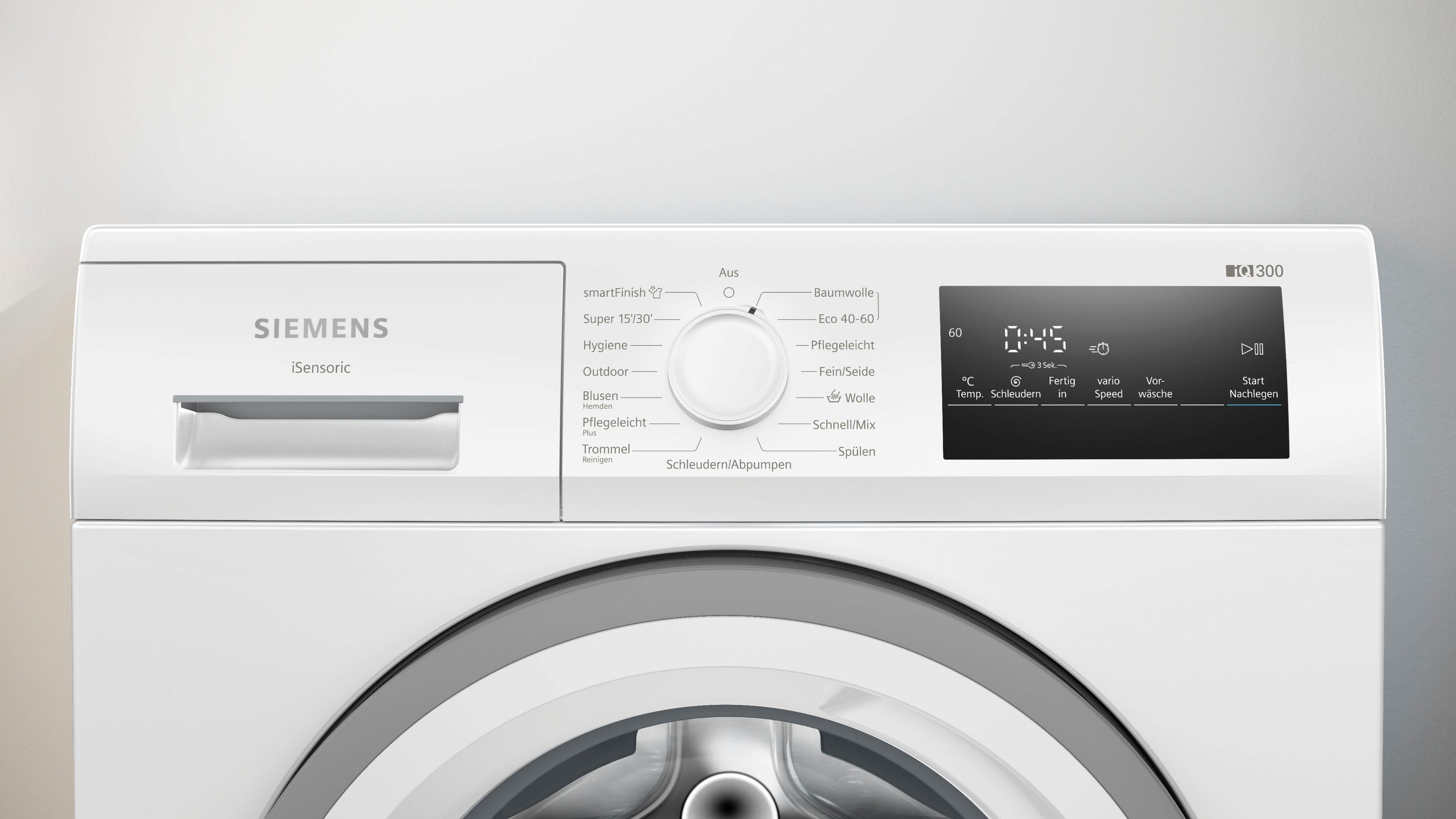 SIEMENS Waschmaschine iQ300 WM14N12A, 9 kg, 1400 U/min