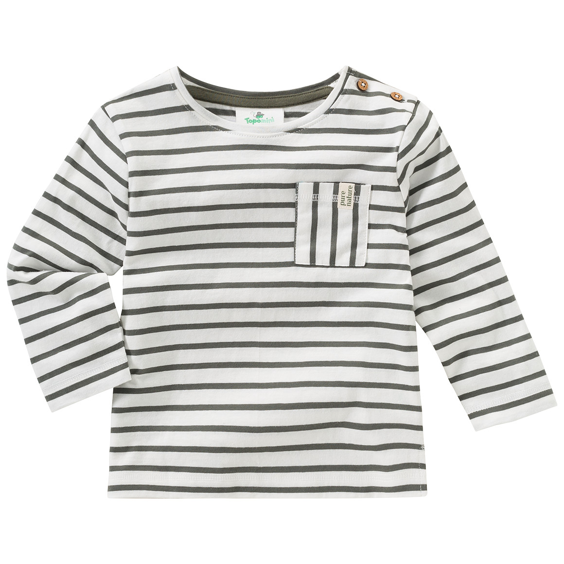 2 Baby Langarmshirts mit Brusttasche