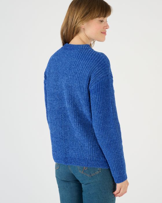 Pull maille chenille torsadé