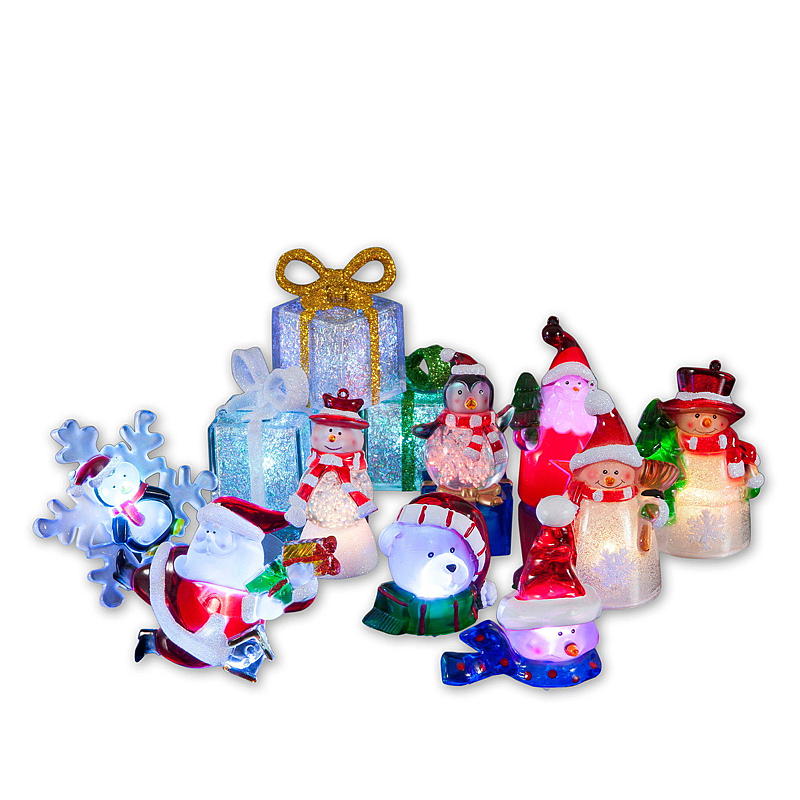 Light IT Julefigur med LED-lys Høyde 10 cm, batteridrevet