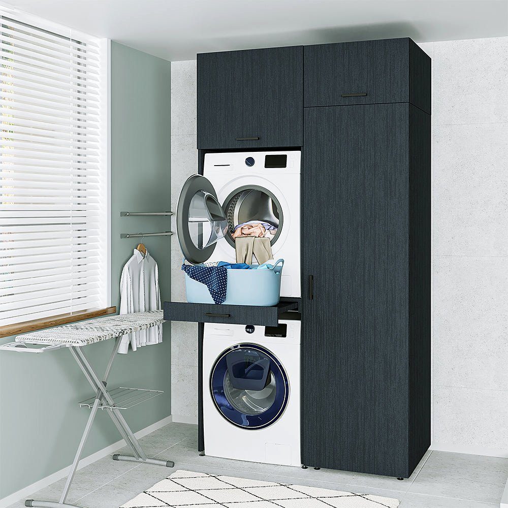 Roomart Waschmaschinenumbauschrank (Waschmaschinenschrank für Trockner und Waschmaschine Überbauschrank)
