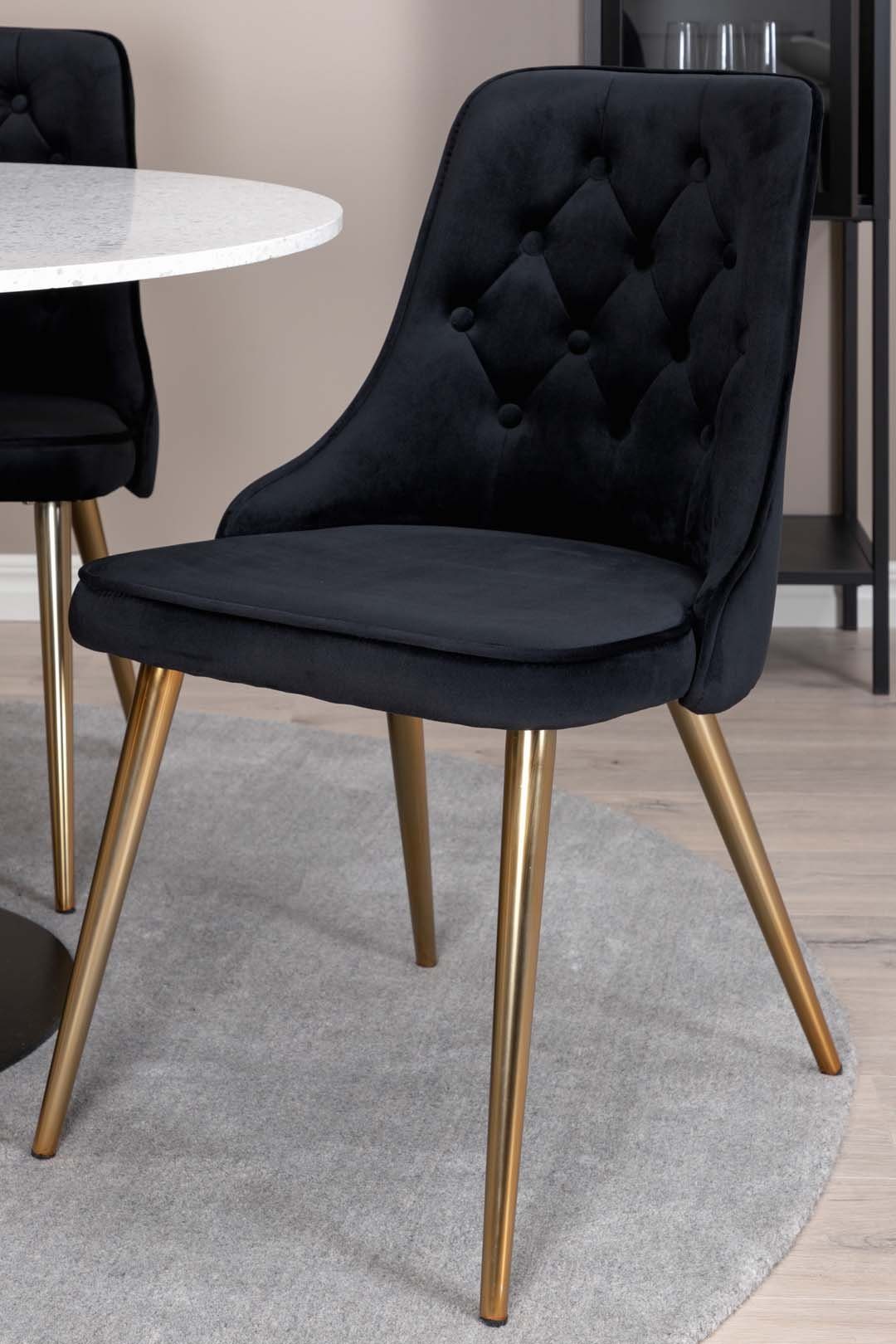 ebuy24 Essgruppe Razzia Essgruppe Tisch weiß und 4 Velvet Deluxe St