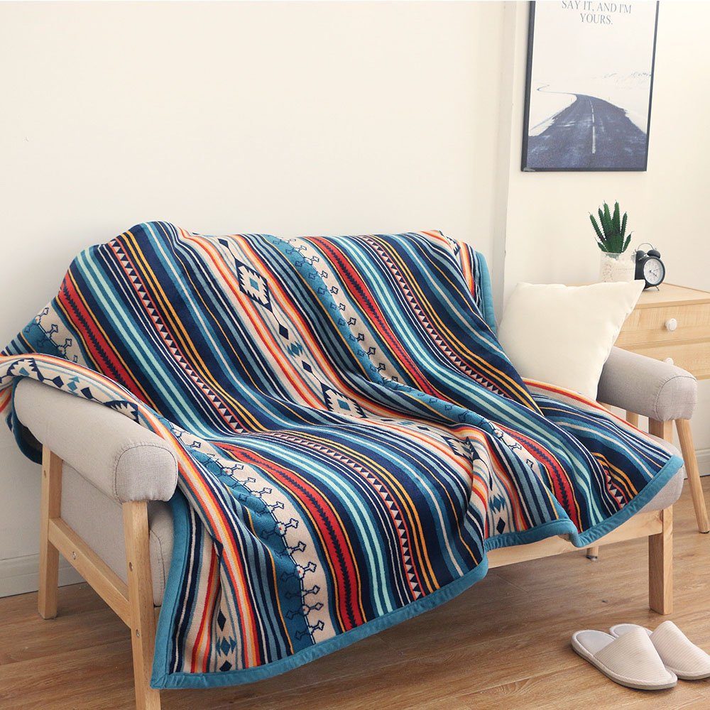 Wolldecke Coral-Fleece-Überwurf, flauschig, weich, Couch-Decke, warme, zggzerg