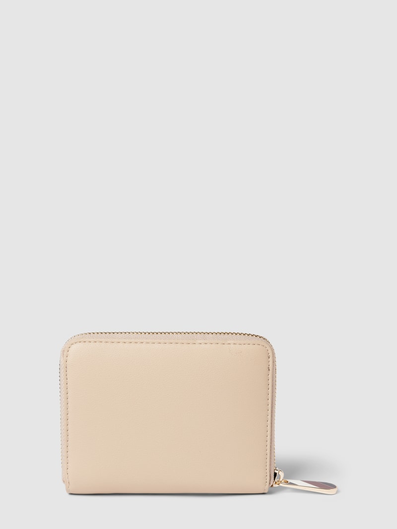 Portemonnaie mit Label-Detail Modell 'POPPY' in sand