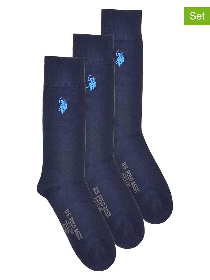 U.S. Polo Assn. 3er-Set: Socken in Dunkelblau günstig kaufen