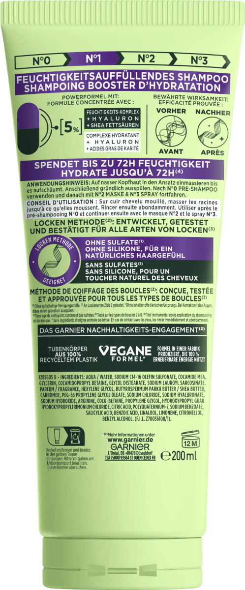 Shampoo Locken Methode Feuchtigkeit, 200 ml