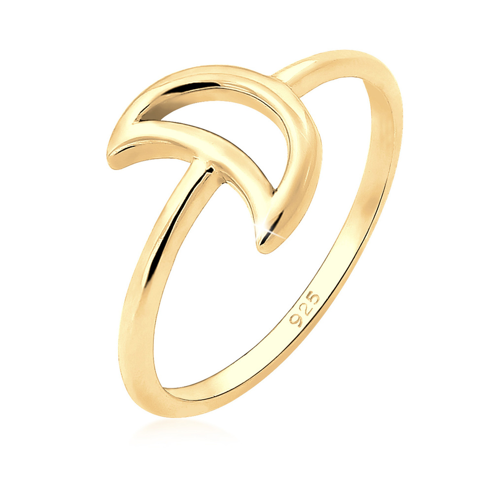 Elli Elli Bague Découpe Demi Lune Astro Bague Femme - (925/1000) Argent Bague