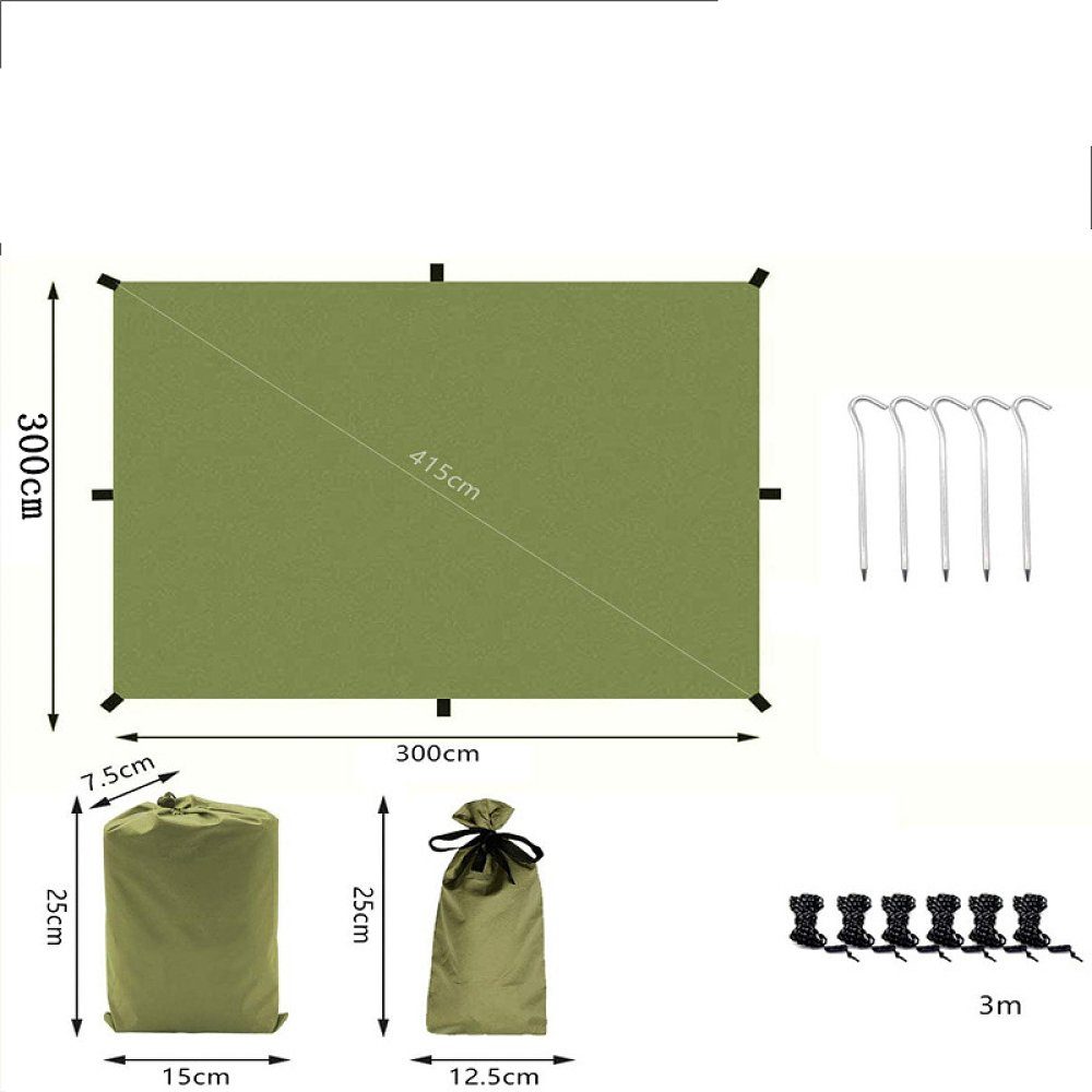 Zeaicos Tarp-Zelt Zeltplane Wasserdicht Camping Zelt Tarp Unterlegplane