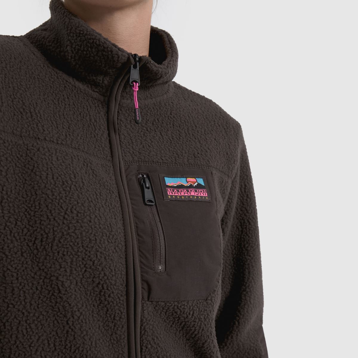 NAPAPIJRI Rappel Fleece med hel dragkedja i Brun