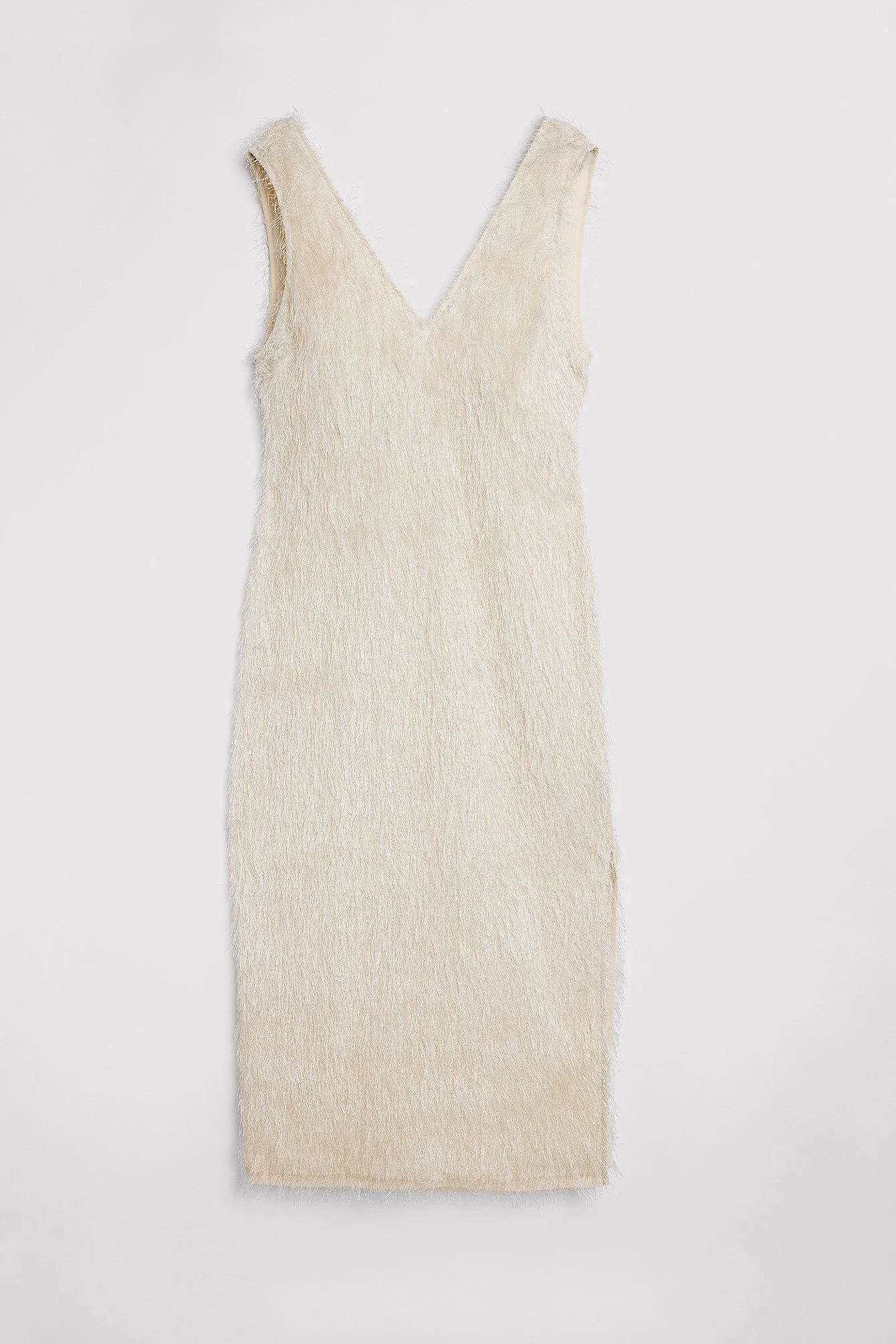 Maxikleid mit Federn