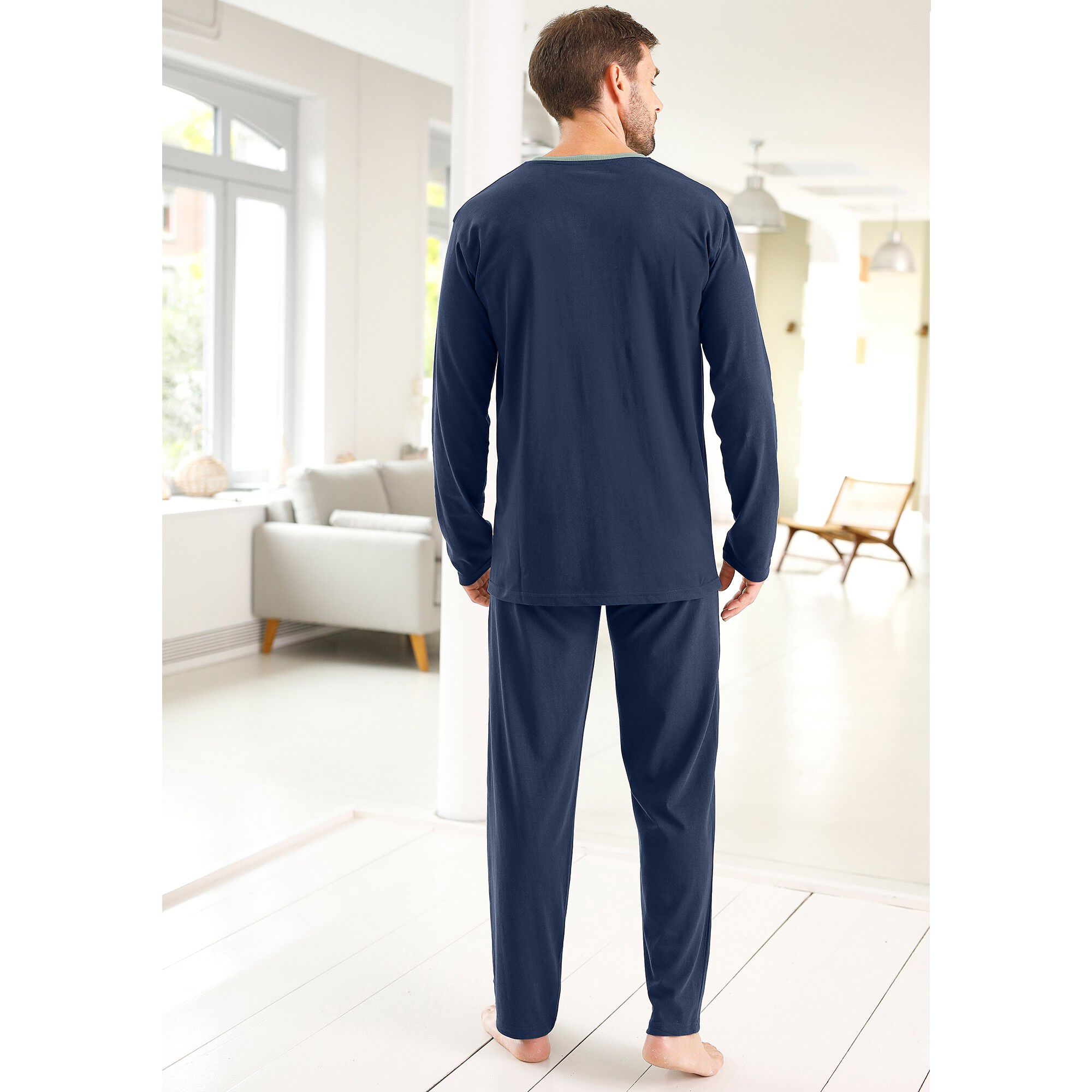 Pantalon pyjama uni marine