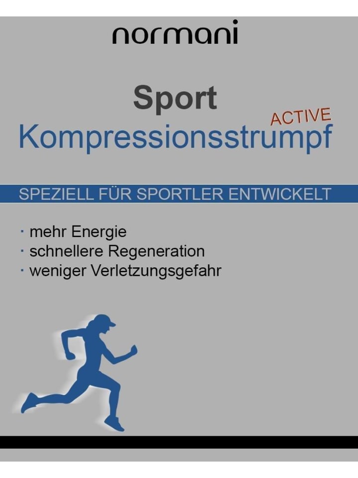 normani Sport-Kompressionskniestrümpfe in Schwarz günstig kaufen