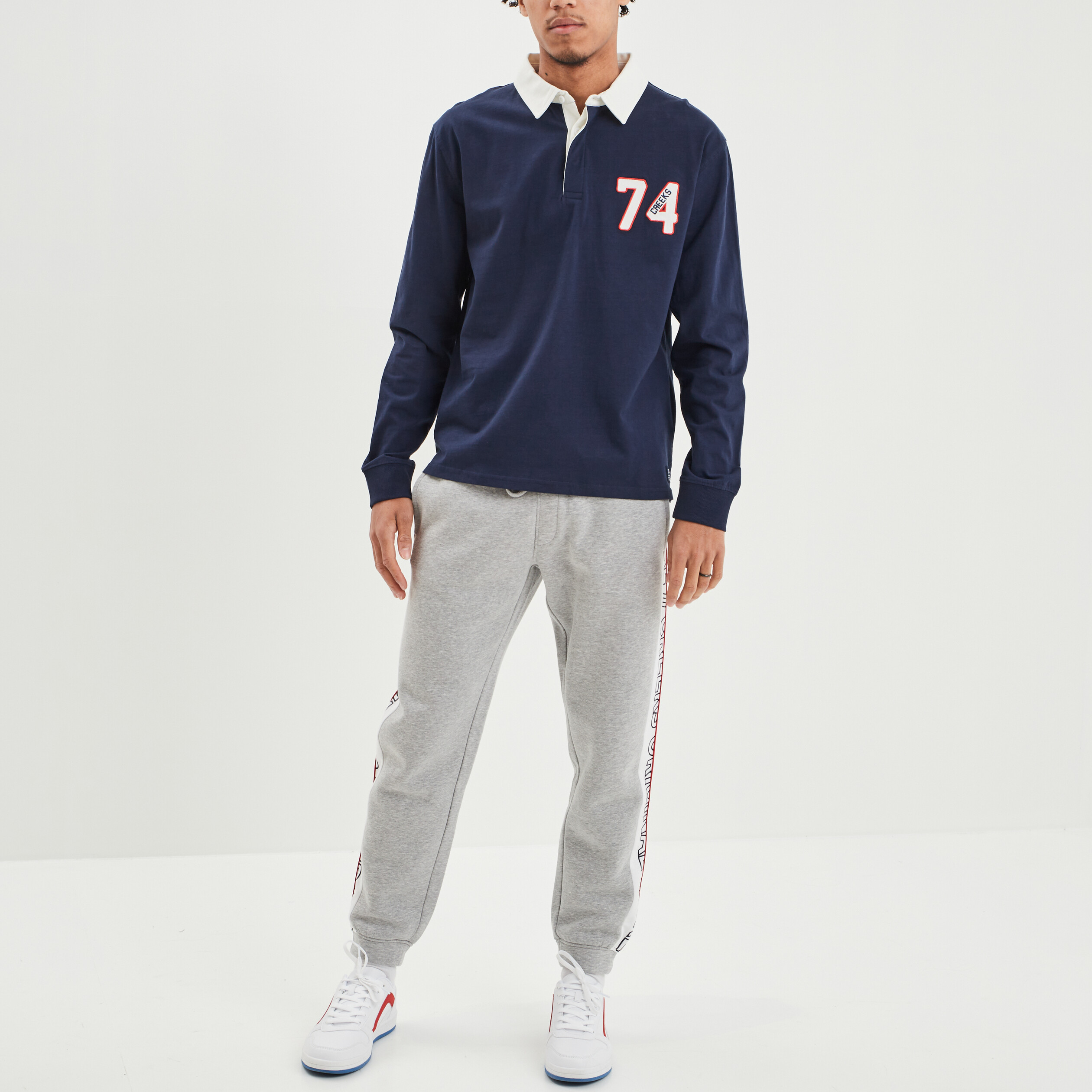 Pantalon de jogging straight gris clair homme | La Halle