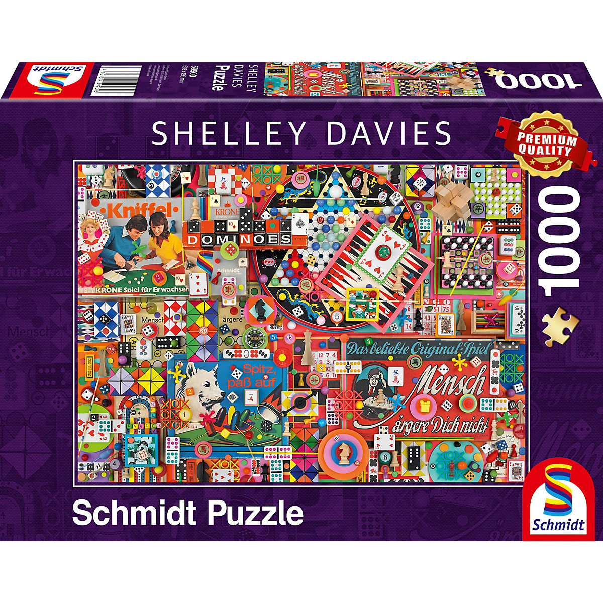 Puzzle S.Davies Vintage Gesellschaftsspiele, 1.000 Teile