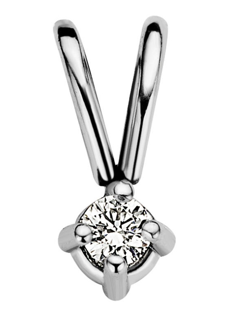 Privjesak Diamond Point od bijelog zlata s dijamantima uzgojenim u laboratoriju, 0,03 ct. 0,03 ct dijamant uzgojen u laboratoriju