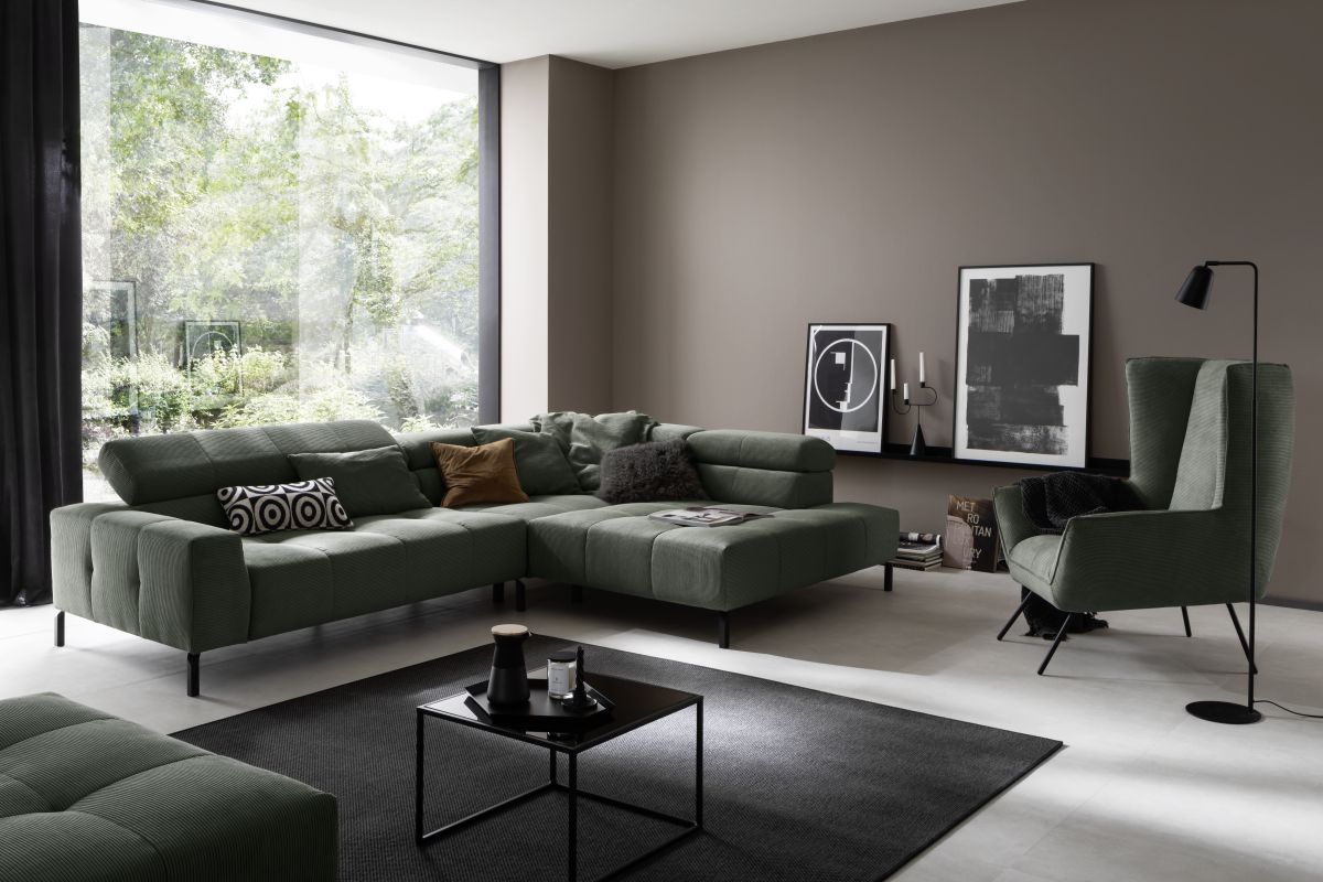 Sofa-Kultur Polstergarnitur Cleveland Olive