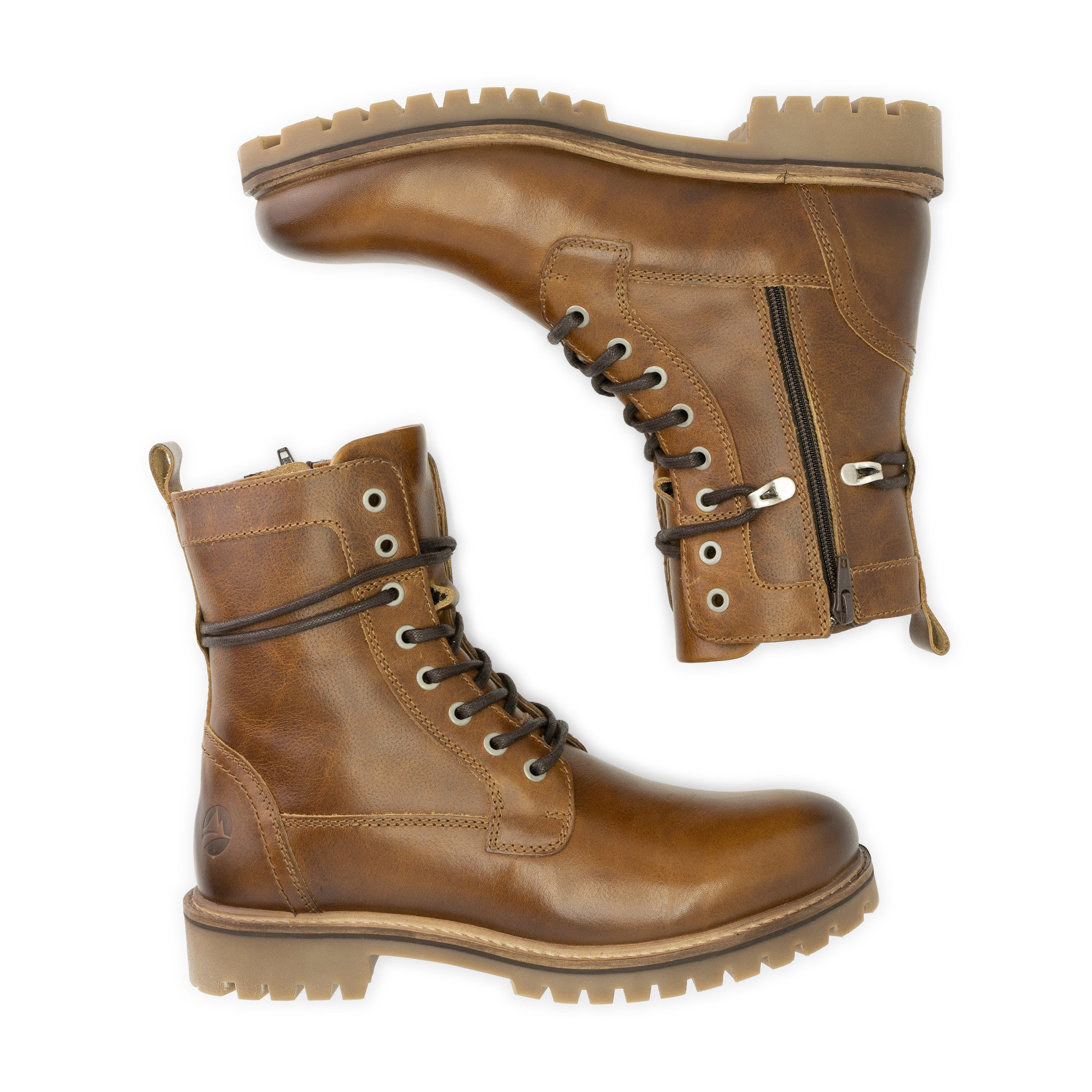 Travelin' Kvosted Men Schnürschuh (Schnürsenkel und Reißverschluss) echtes leder