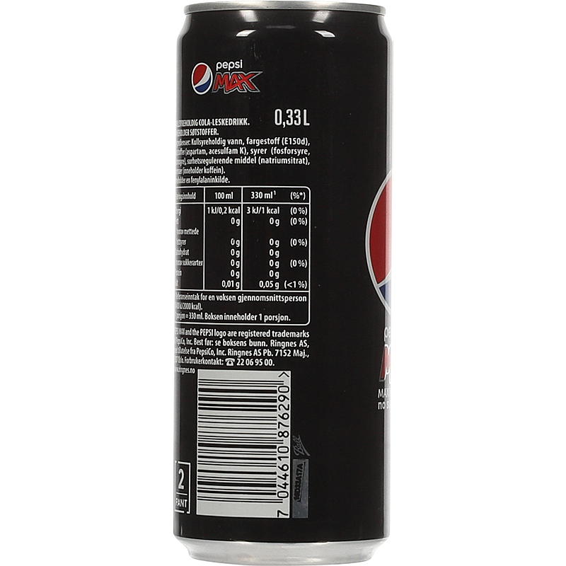 Pepsi Pepsi Max 0,33 l boks sleek
