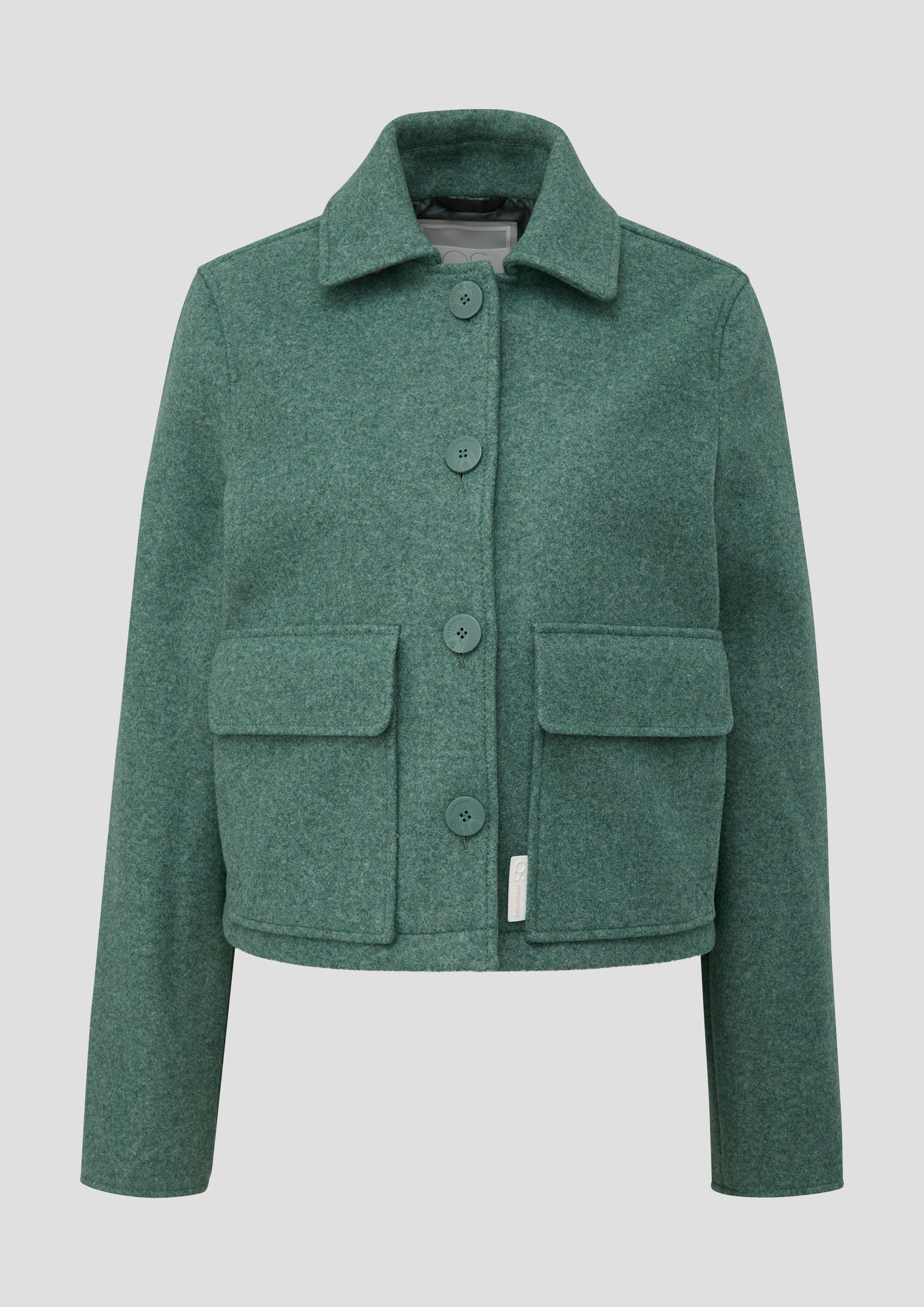 Jacke in melierter Woll-Optik  2140775-78W0