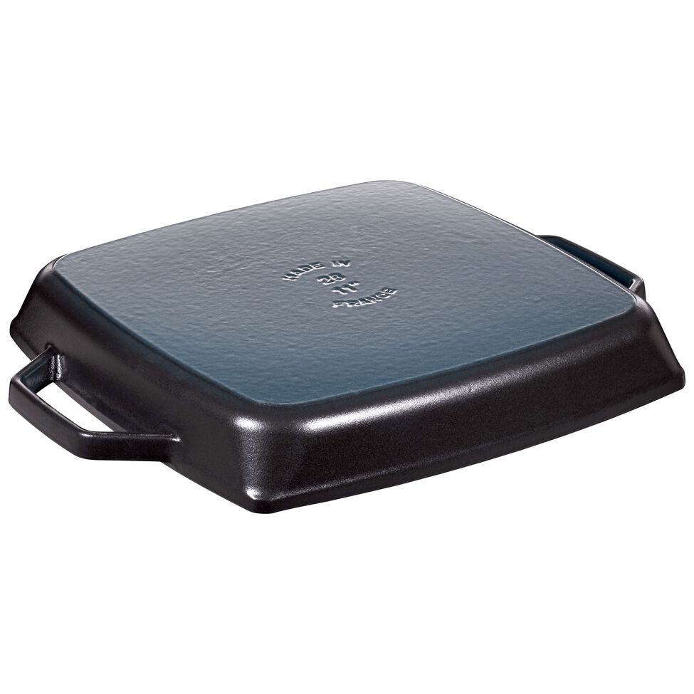 Grillpfanne 28 x 28 cm, Gusseisen, Schwarz