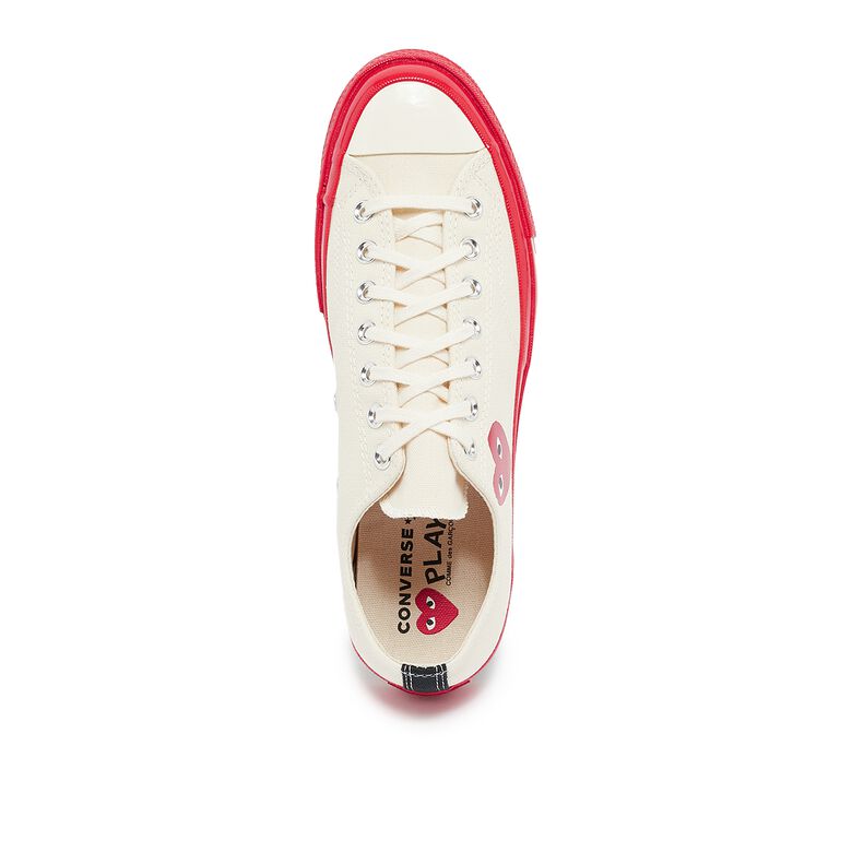 Comme des Garcons Play Red Sole Chuck Taylor 70 Low Top white