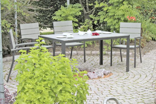 Garden Pleasure Harms Gruppe OLIVIA 7tlg. / 1x Tisch / 6x Stapelstuhl