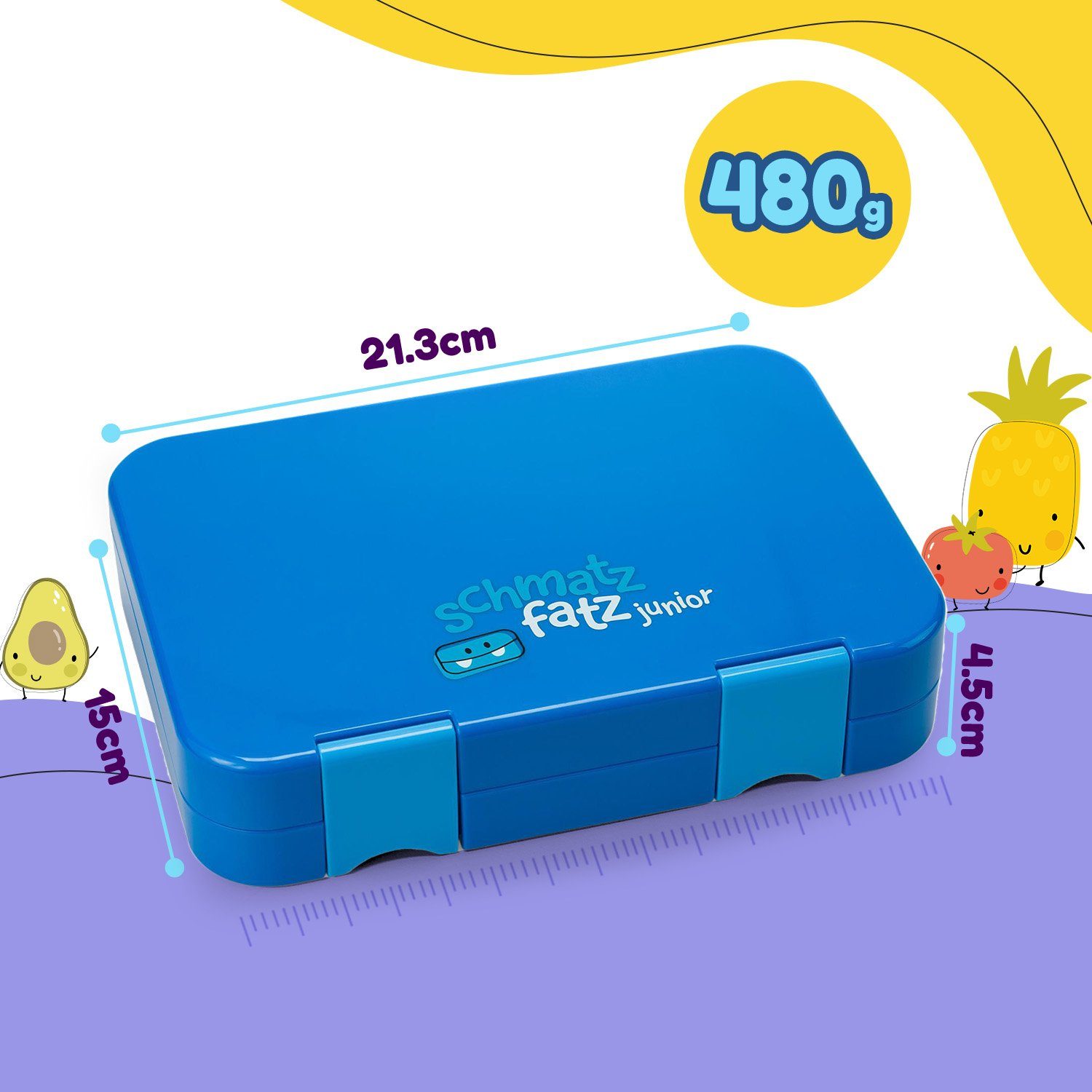 Klarstein Frischhaltedose schmatzfatz junior Lunchbox, Kunststoff