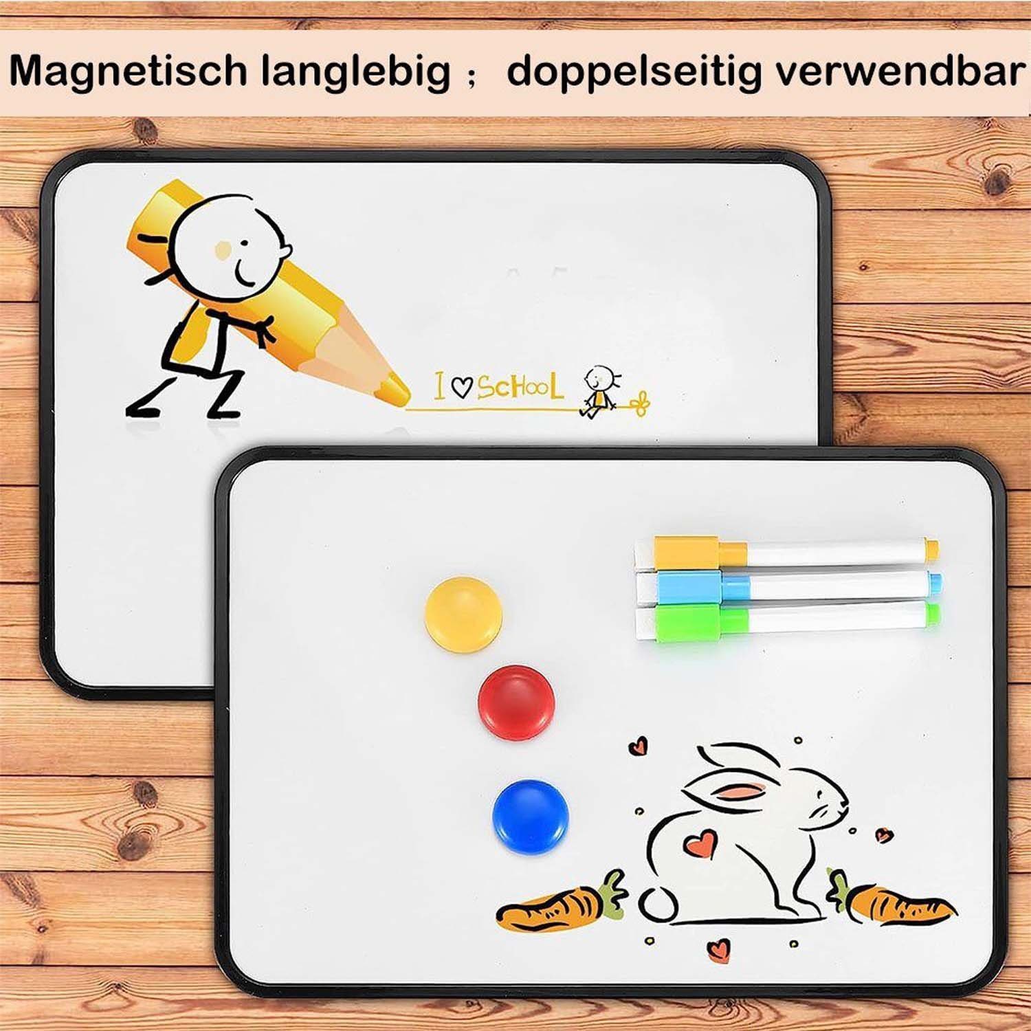 flowgoer Bügelpolster Doppelseitige magnetische Mini-Schreibtafel im A4-Format