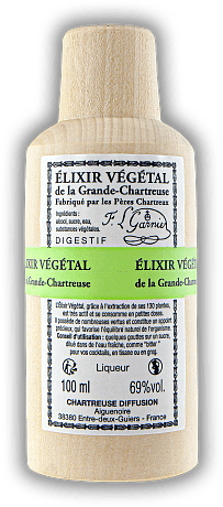 Chartreuse Elixir Vegetal (Kräuter) Chartreuse Elixir Vegetal (Kräuter) Ein sehr spezielles Kräuter - Erlebnis! 0,1	 Liter - Vol 69%
